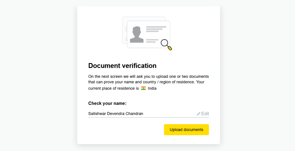 Exness Documents Verification